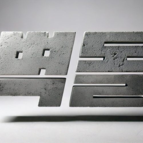 AI로 제작한 "벽돌" 타이포그라피