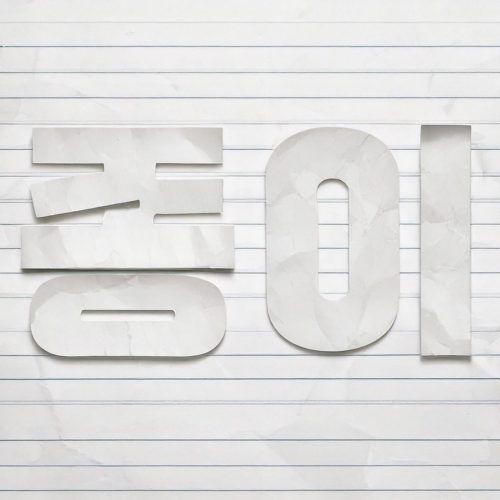 AI로 제작한 "종이" 타이포그라피